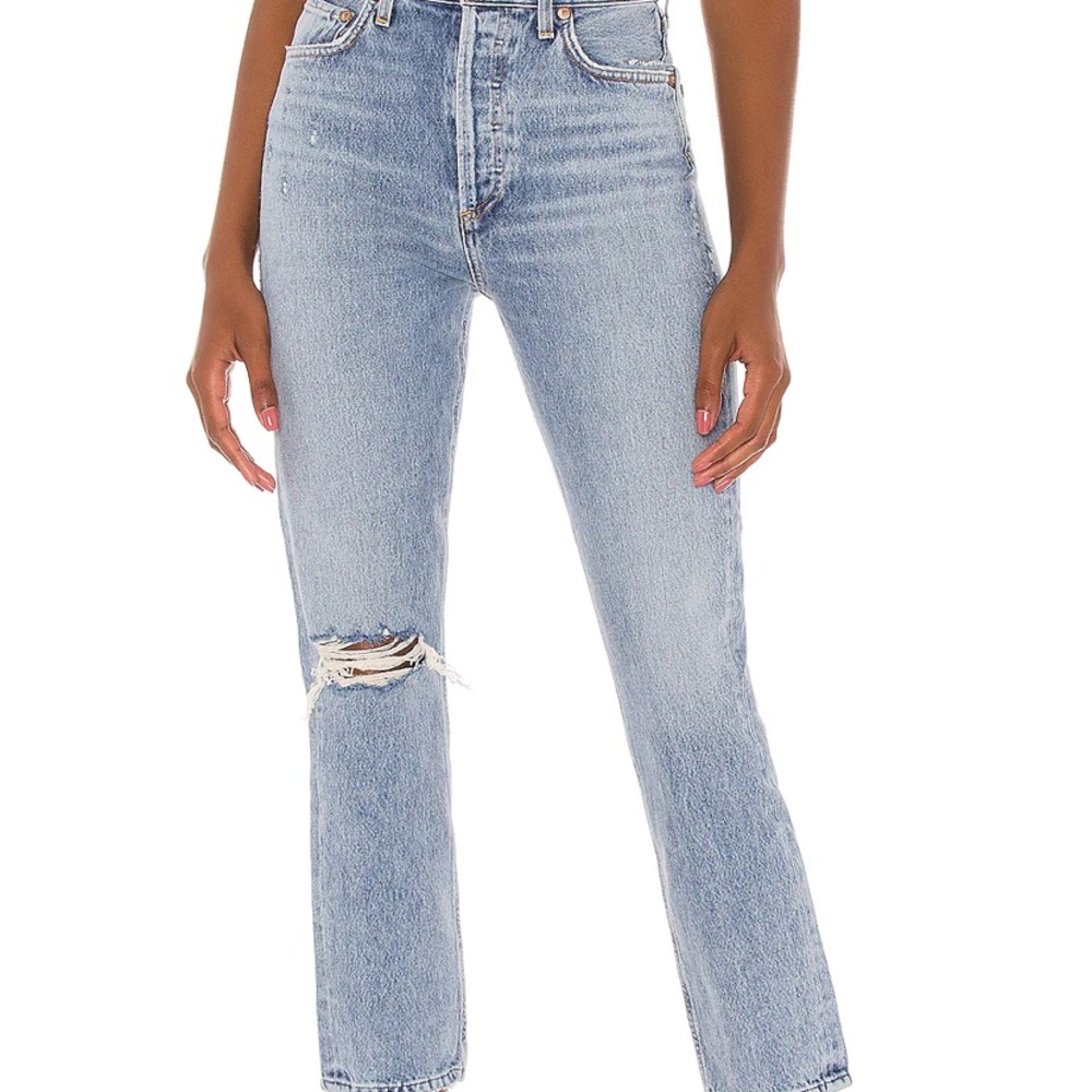 Agolde Riley Crop High Rise Jeans - Brand New